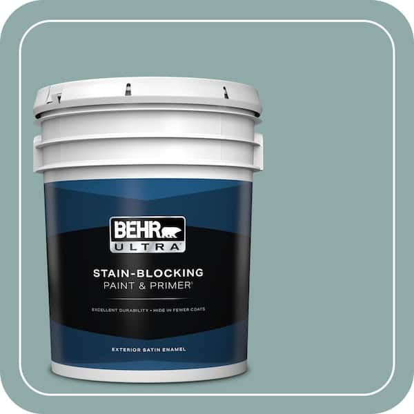 BEHR ULTRA 5 gal. Home Decorators Collection #HDC-CL-25 Oceanus Satin Enamel Exterior Paint & Primer