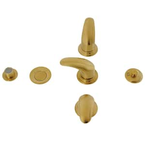 Legacy 3-Handle Bidet Faucet with Brass Pop-Up in Brushed Brass