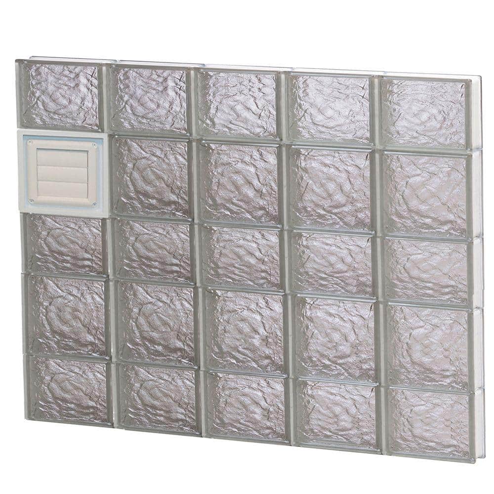 38.75 in. x 32.75 in. x 3.125 in. Frameless Ice Pattern Glass Block Window with Dryer Vent price history on PriceWatchPro