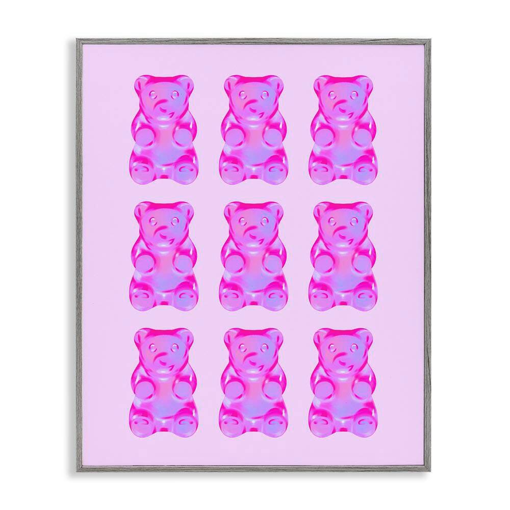 Purple Ombre Candy Bears by House of Lulu Gray Framed Food Giclee Art Print 14 in. x 11 in. price history on PriceWatchPro