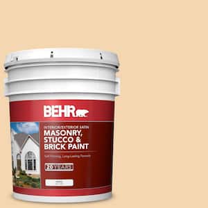 5 gal. #M270-3 Cream Custard Satin Interior/Exterior Masonry, Stucco and Brick Paint