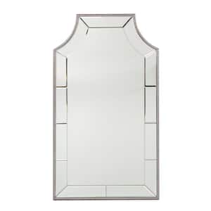 Langton 19.75 in. x 35.50 in. Glam Rectangle Framed Silver Decorative Mirror