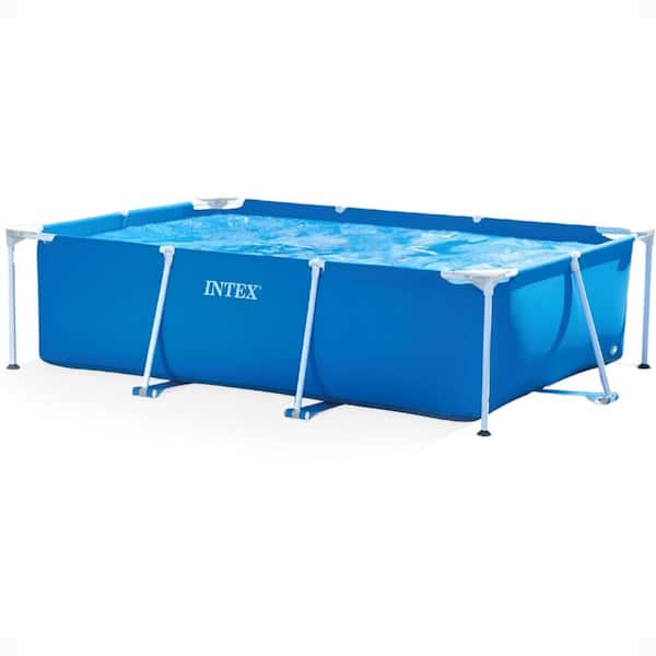 9 ft 10 in x 6 ft 6.75 in x 29.5 Above Ground Steel Frame Rectangular Pool, Pump Not Included