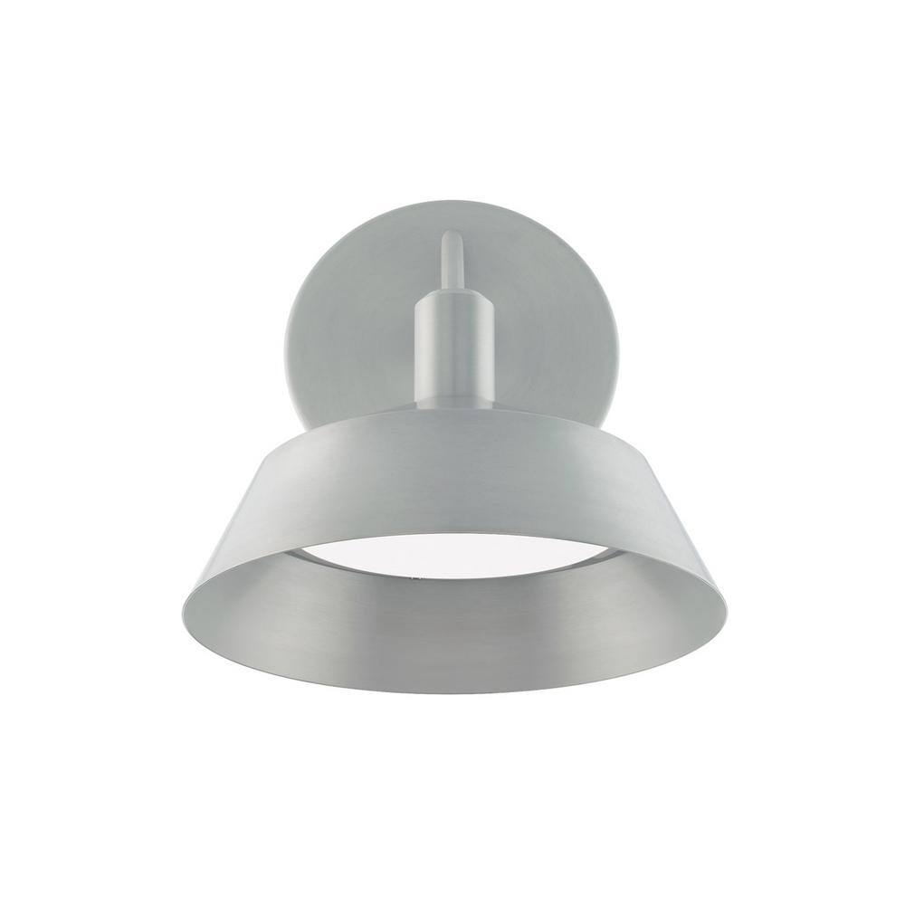 Brushed Aluminum White Acrylic Dimmable LED Wall Sconce
