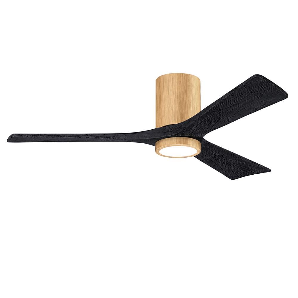 Matthews Fan Company Irene-3HLK 52 in. Integrated LED Indoor/Outdoor Brown Ceiling Fan with Remote and Wall Control Included -  IR3HLK-LM-BK-52