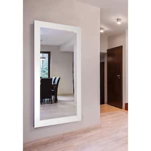 Oversized Rectangle Polished White Modern Mirror (70 in. H x 37 in. W)