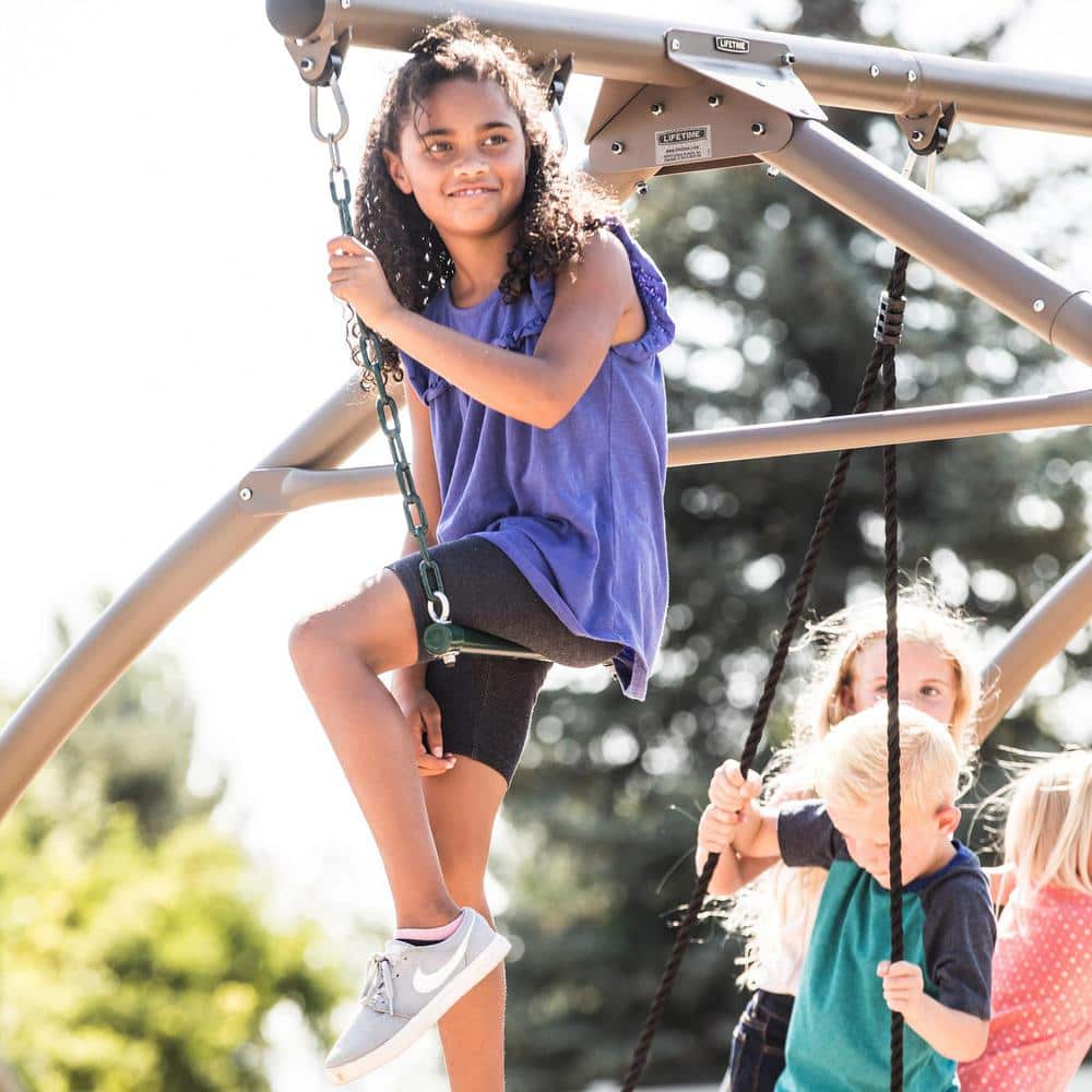 Lifetime Adventure Tower Swing Set with Slide and Climbing Wall