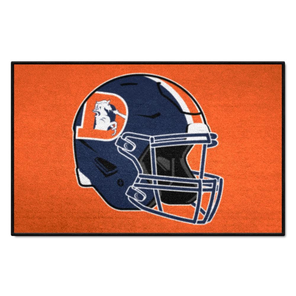 FANMATS Denver Broncos Navy 3 ft. x 2 ft. Mascot Helmet Area Rug 31735 -  The Home Depot