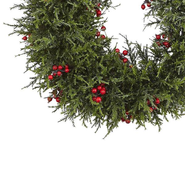 19 Cedar Holly Berry Pick – The Wreath Shop