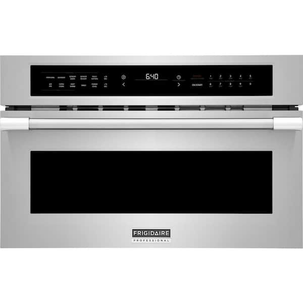 Professional 1.6 cu.ft. Electric 30" Built-In Convection Microwave Oven in Stainless Steel with Air Fry