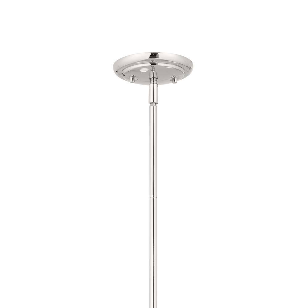 Elegant Pallas 6-Light Chandelier in Polished Nickel with White Linen Shades