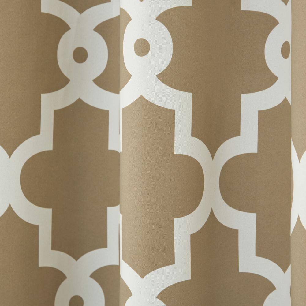 Taupe Polyester Blackout Grommet Window Panel Set