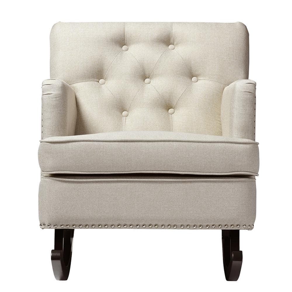 Baxton Studio Bethany Contemporary Beige Fabric Upholstered