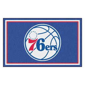 NBA - Philadelphia 76ers Blue 4 ft. x 6 ft. Area Rug
