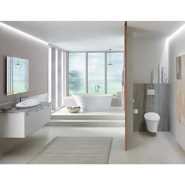 KOHLER Veil 0.8 GPF or 1.6 GPF Dual Flush In-Wall Toilet Tank and Carrier in White