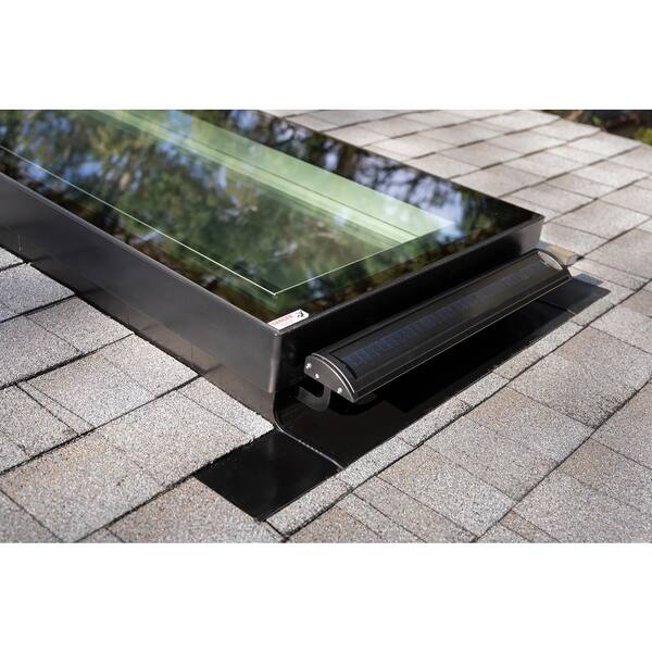 PDS 21 in. x 54-7/16 in. Solar Powered Venting Deck-Mounted Skylight with Premium Infinity Laminated Low-E Triple Glass