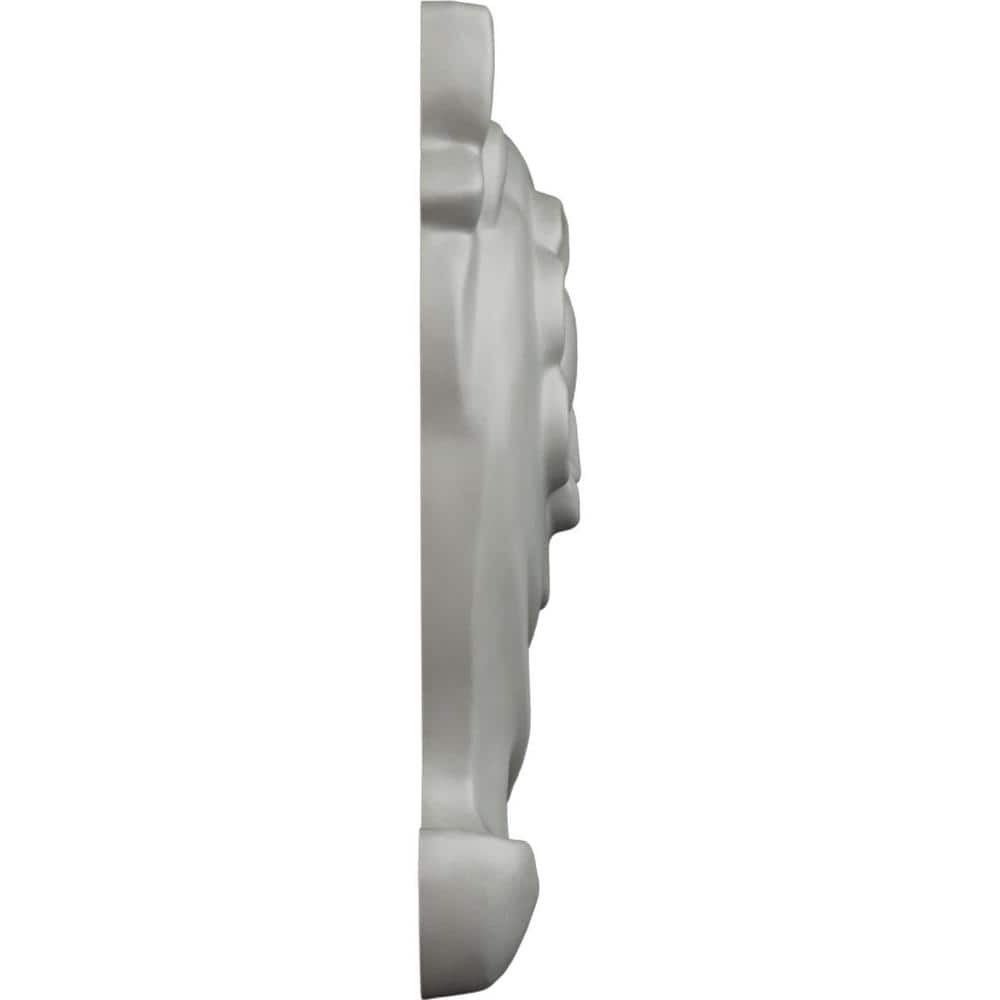 Gray Primed Polyurethane Scroll Right Onlay, 3'' x 5.625''