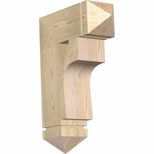 Ekena Millwork 6 in. x 26 in. x 18 in. Douglas Fir Westlake Arts and Crafts Rough Sawn Bracket