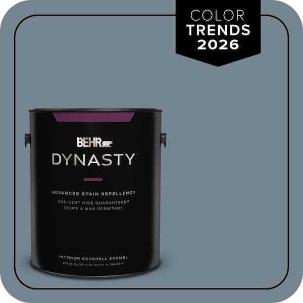 BEHR DYNASTY 1 gal. #N480-5 Adirondack Blue One-Coat Hide Eggshell Enamel Interior Stain-Blocking Paint & Primer