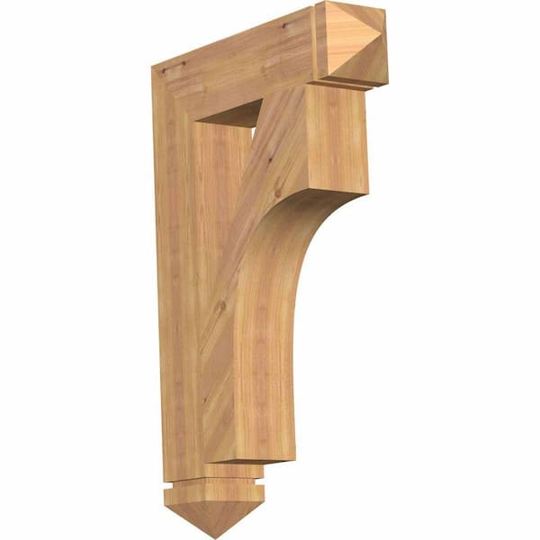 Ekena Millwork 5.5 in. x 38 in. x 26 in. Western Red Cedar Westlake Arts and Crafts Smooth Bracket