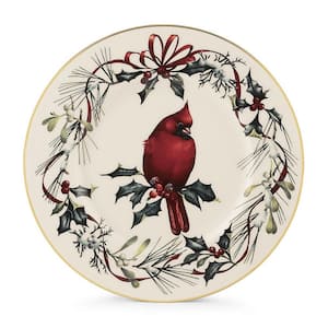 Winter Greetings Cardinal Accent Plate