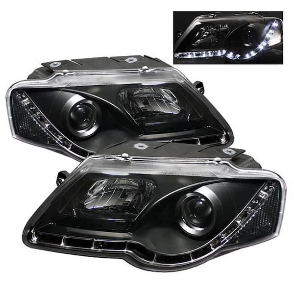 Spyder Auto Volkswagen Passat 06-08 Projector Headlights - DRL - Black - High H1 - Low H1 (Included) 5012326 - The Home Depot