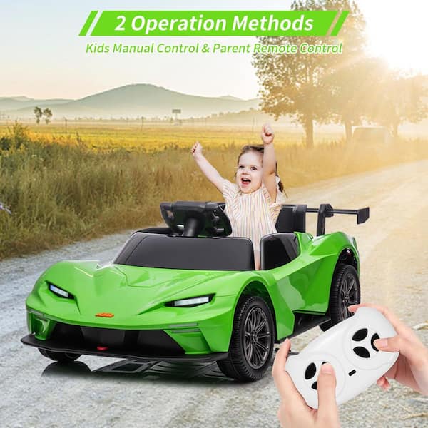 Garvee 12V Ride on Car, Sound System, 3 Speeds, LED Light, Scissor