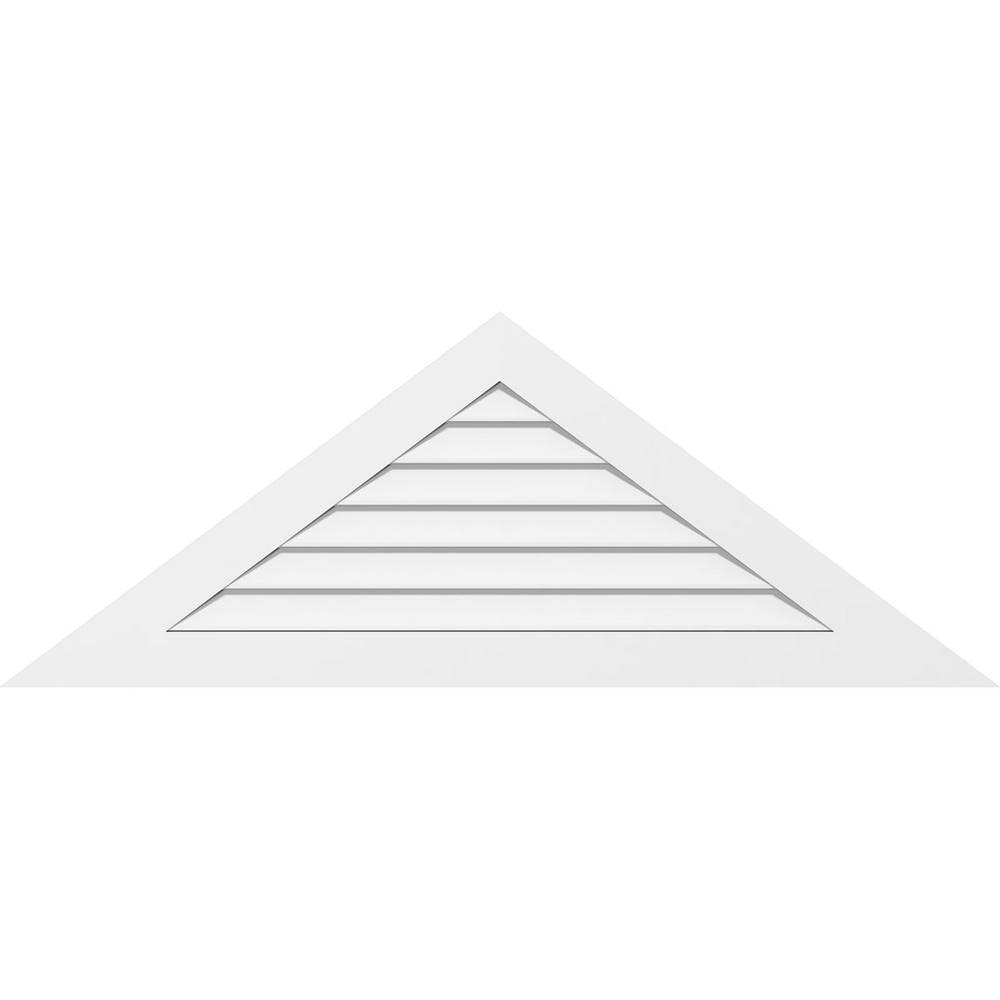 54 in. x 20.25 in. Triangle White PVC Paintable Gable Louver Vent Non-Functional price history on PriceWatchPro