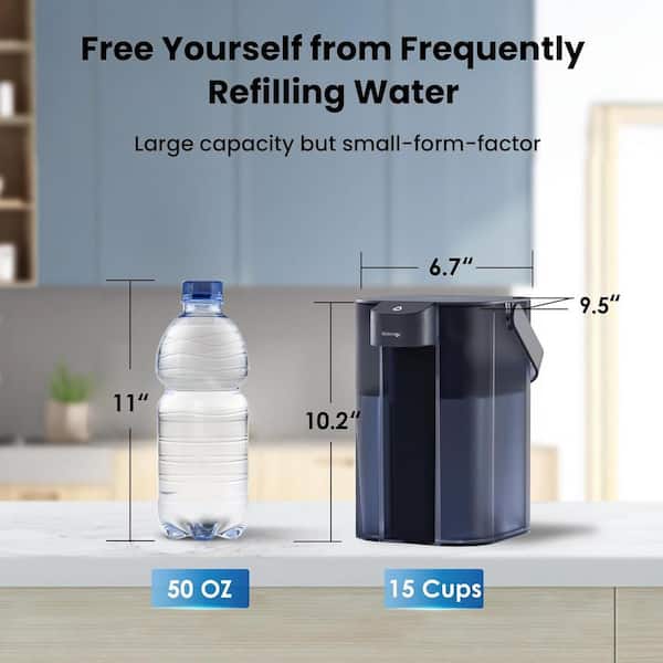 Waterdrop 15-Cup Dispenser Water Filter Pitcher in Blue with 1 Filter