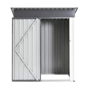 DIY Install 3 ft. W x 5 ft. D 6 ft. H Metal Shed with Water Repellency Durability Grey 15 sq. ft.