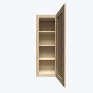 Lancaster Shaker Assembled 15 in. x 42 in. x 12 in. Wall Cabinet with 1-Door in Natural Wood