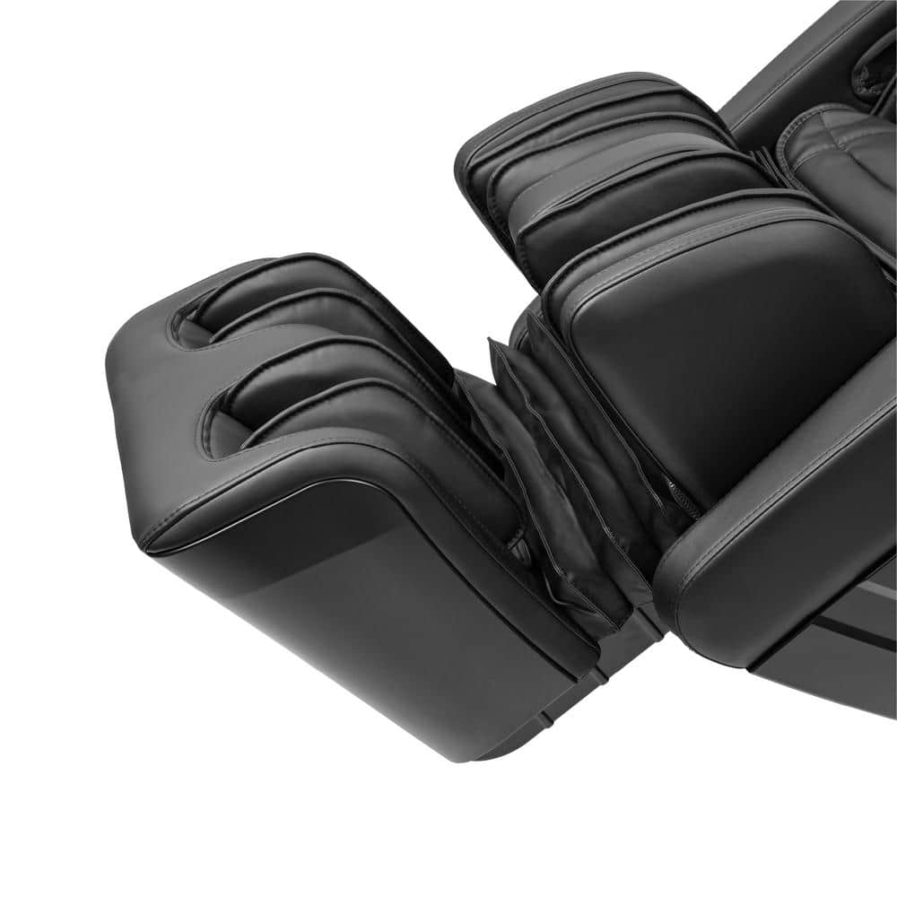 Black Faux Leather Recliner with Massage and Airbags