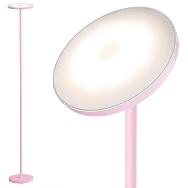 69 in. Pink Super Bright LED Standard Floor Lamp with Remote Control