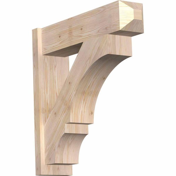Ekena Millwork 8 in. x 30 in. x 30 in. Balboa Craftsman Smooth Douglas Fir Outlooker