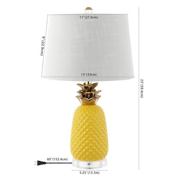 JONATHAN Y Pineapple 23 in. Classic Vintage Ceramic LED Table Lamp