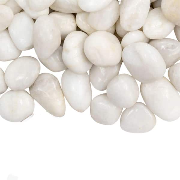 White 38lbs Polished River Rocks-1-3"Large Polished River Rocks for Landscaping, Gardens, Plants Pots, Vases, Crafts