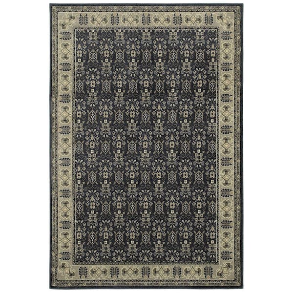 Home Decorators Collection Gianna Indigo 10 ft. x 13 ft. Border Area Rug