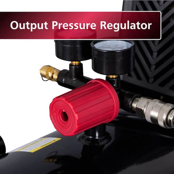 Husky - 8 Gal. 150 PSI Portable Electric Oil-Free Horizontal Hotdog Air Compressor with Rubber Wheels and 1-Quick Coupler