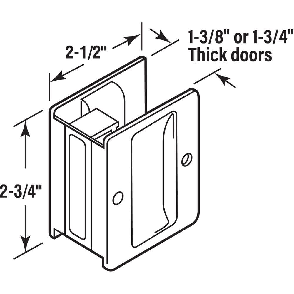 Bronze Pocket Door Handle and Pull with Installation Screws