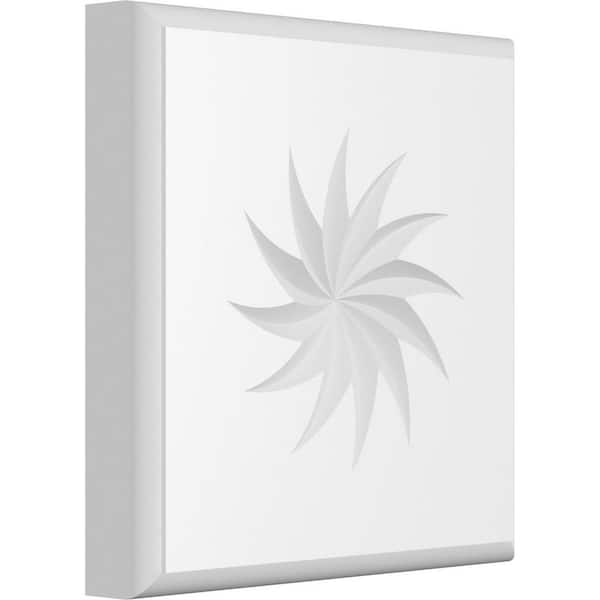 Ekena Millwork 5 in. W x 5 in. H x-3/4 in. P Standard Sedgwick Spiral Rosette With Rounded Edge
