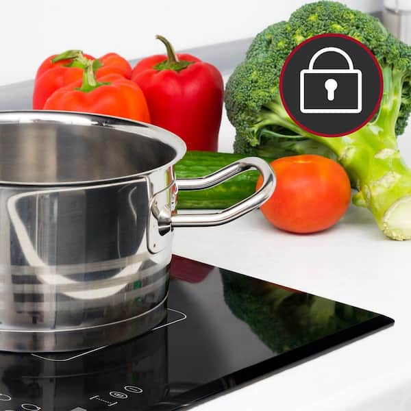 Empava - 30 in. Smooth Surface Built In Induction Modular Cooktop in Black with 4 Elements including 2x Flex Zone Bridge Elements