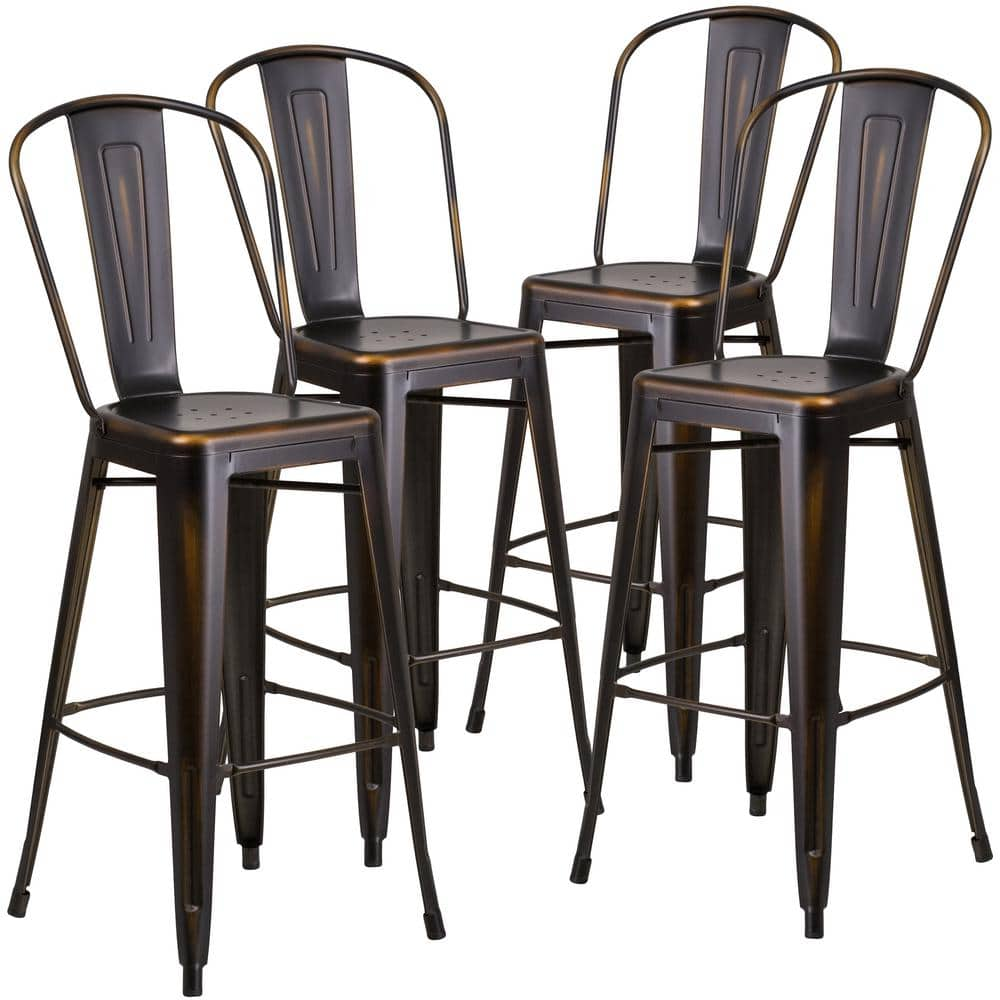 Carnegy Avenue Metal Outdoor Bar Stool (4-Pack) CGA-ET-165545-CO-HD ...