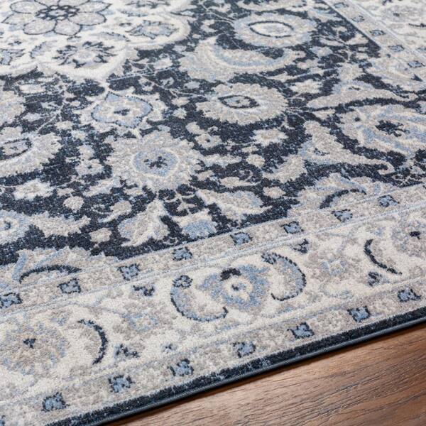 Artistic Weavers Lavadora 7 X 9 Charcoal Grey Indoor Medallion Global  Machine Washable Area Rug in the Rugs department at