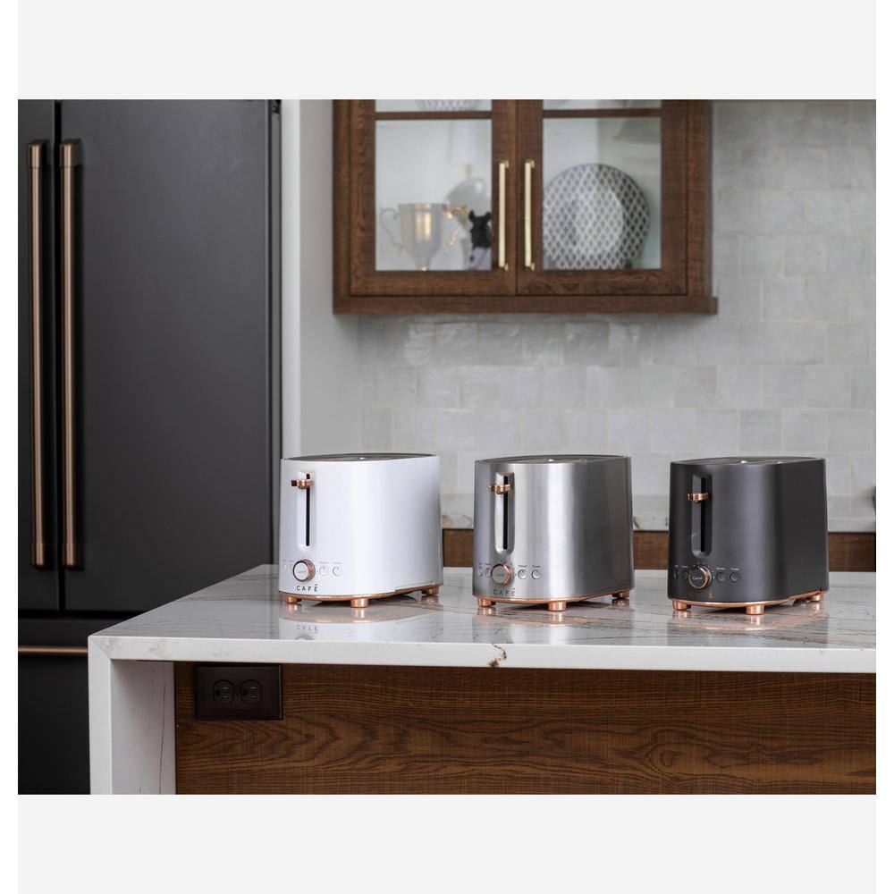 Stainless Steel 2-Slice Toaster with Copper Accents and Wide Slots