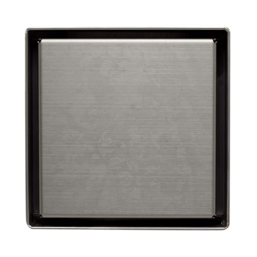 5.25'' Square Brushed Stainless Steel Shower Drain