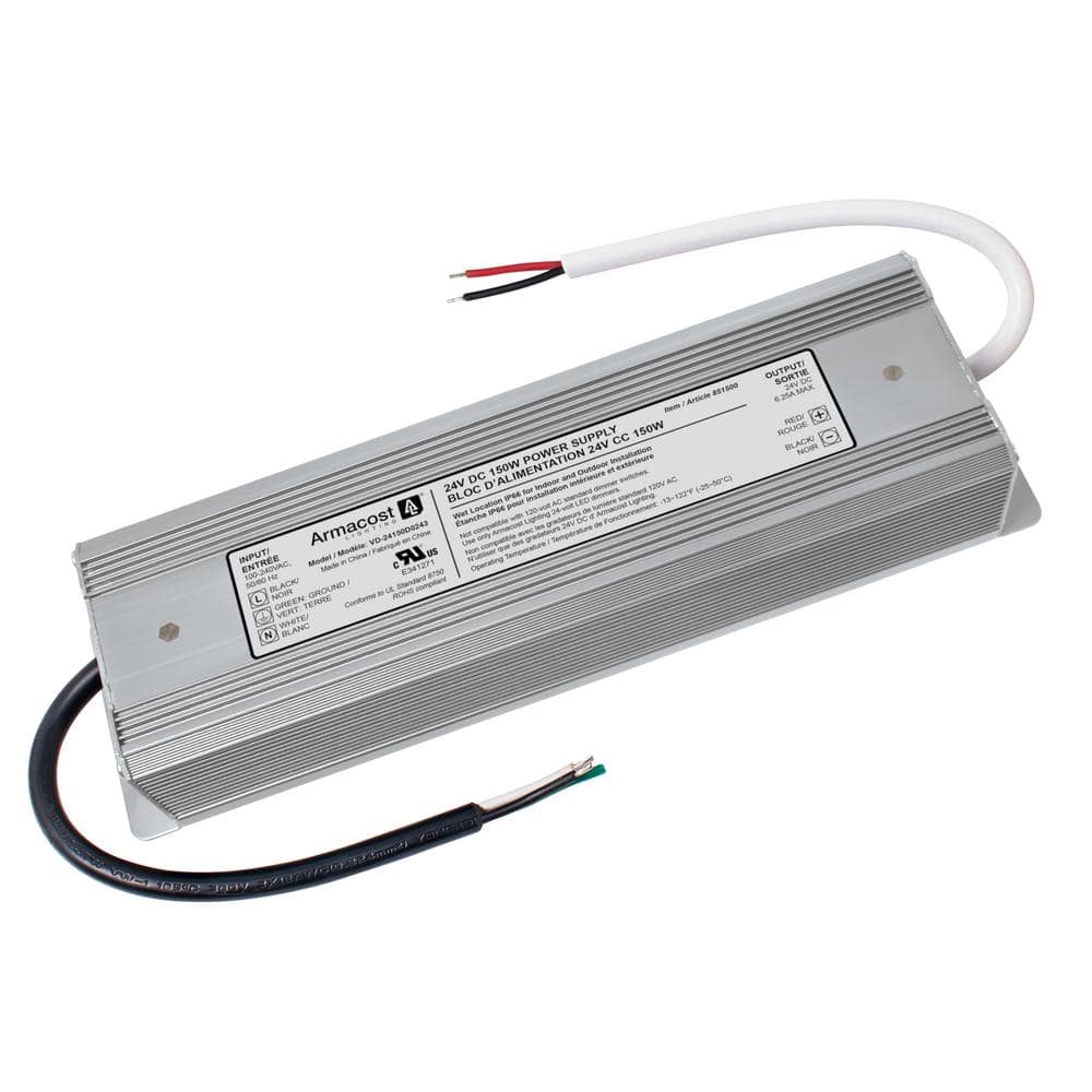 Armacost Lighting 150-Watt 24-Volt DC LED Standard Power Supply 851500 - The Home Depot