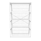 Mainstays 30 4-Drawer Organizer, White Metal Wire Mesh