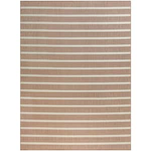 Positano Jute Ivory 9 ft. x 12 ft. Stripes Contemporary Area Rug