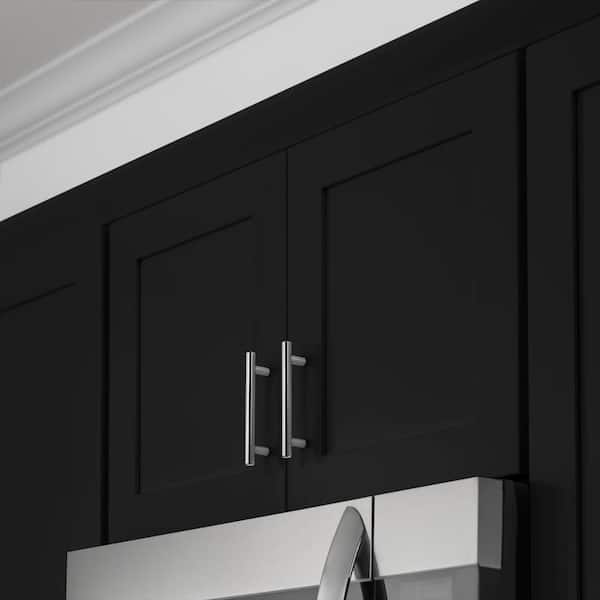Avondale 36 in. W x 24 in. D x 12 in. H Ready to Assemble Plywood Shaker Wall Bridge Kitchen Cabinet in Raven Black