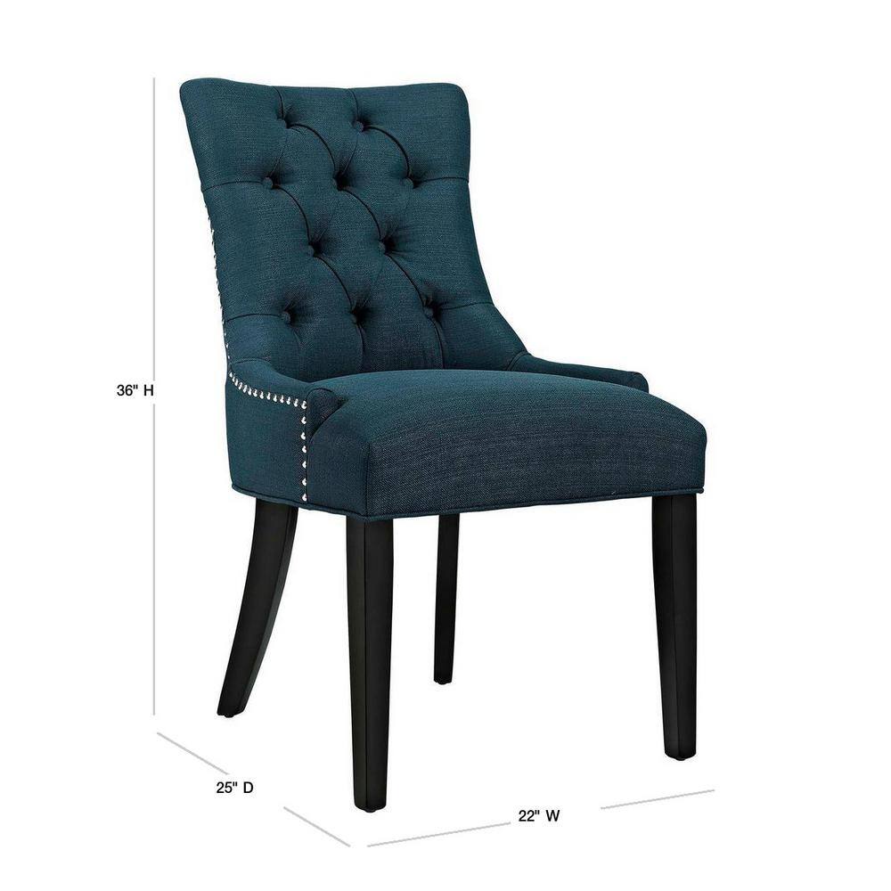 Elegant Black Wood Upholstered Parsons Dining Side Chair